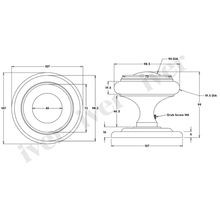 Iver Sarlat Centre Door Knob 107mm x 100mm Brushed Brass 4502 gallery detail image
