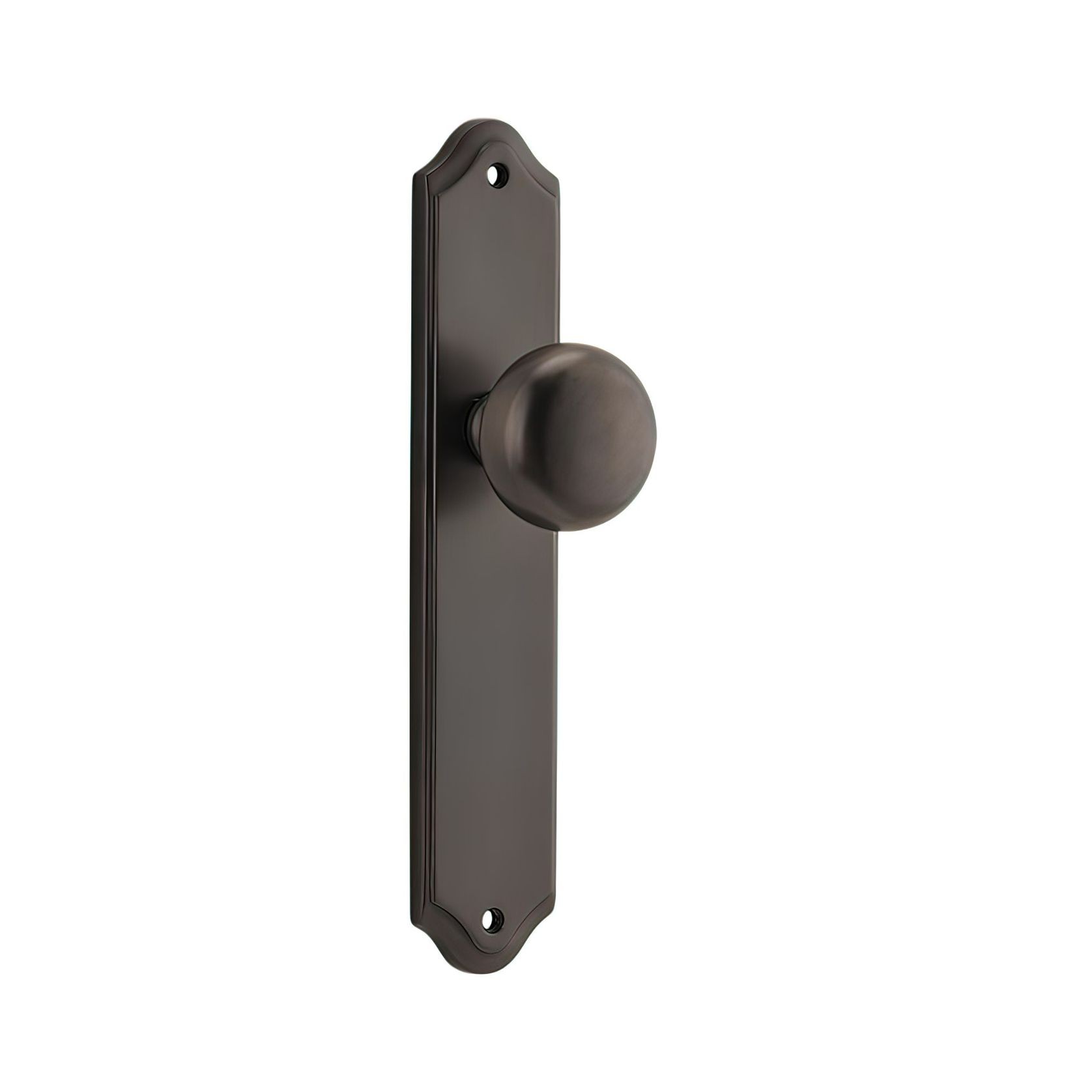 Iver Cambridge Door Knob on Shouldered Backplate Signature Brass gallery detail image