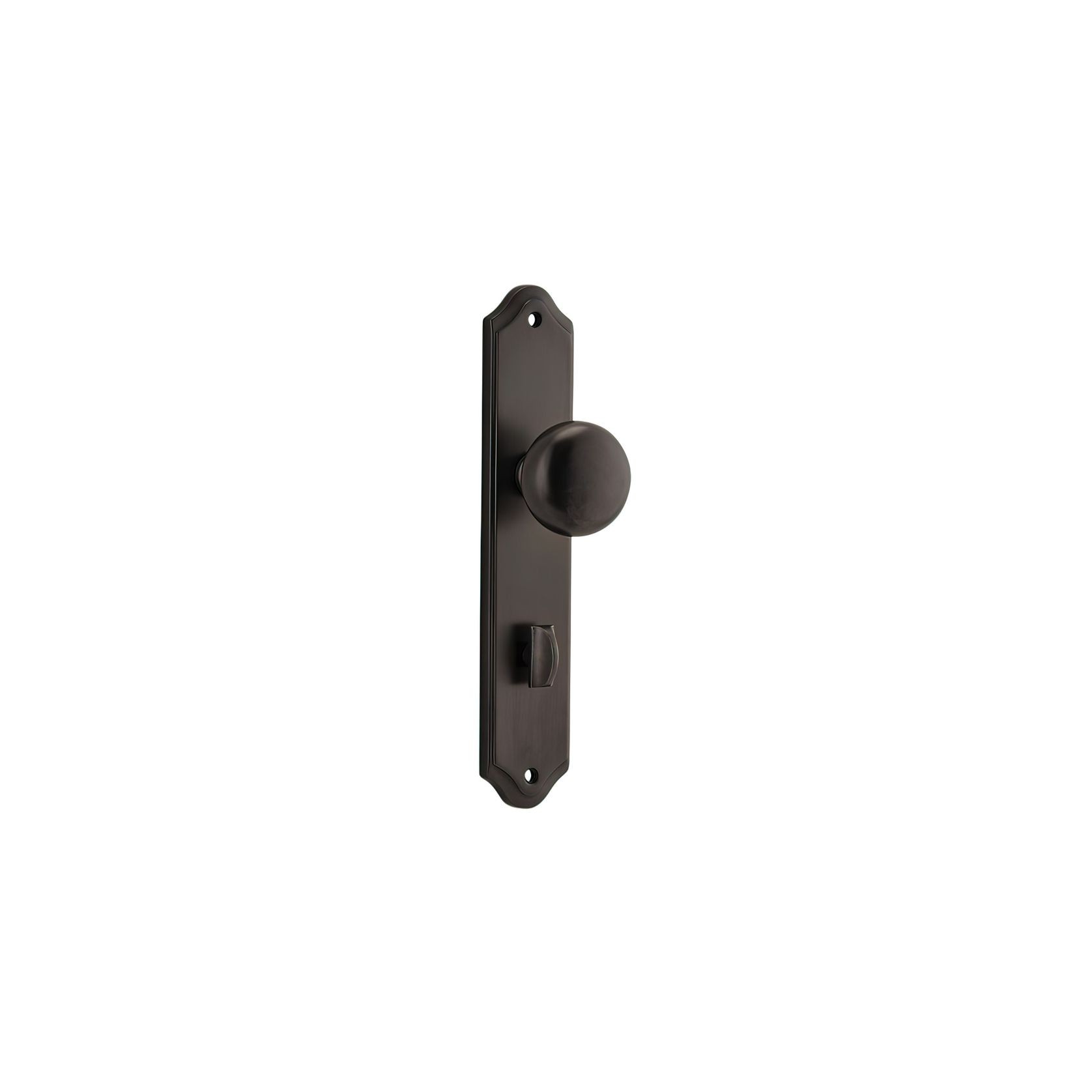Iver Cambridge Door Knob on Shouldered Backplate Signature Brass gallery detail image