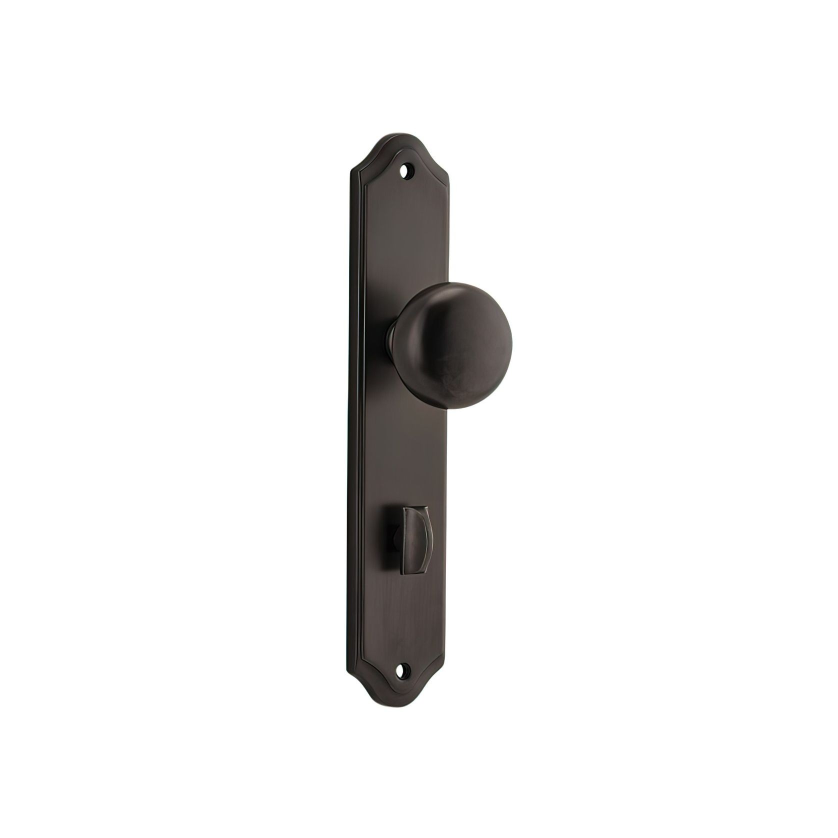 Iver Cambridge Door Knob on Shouldered Backplate Signature Brass gallery detail image