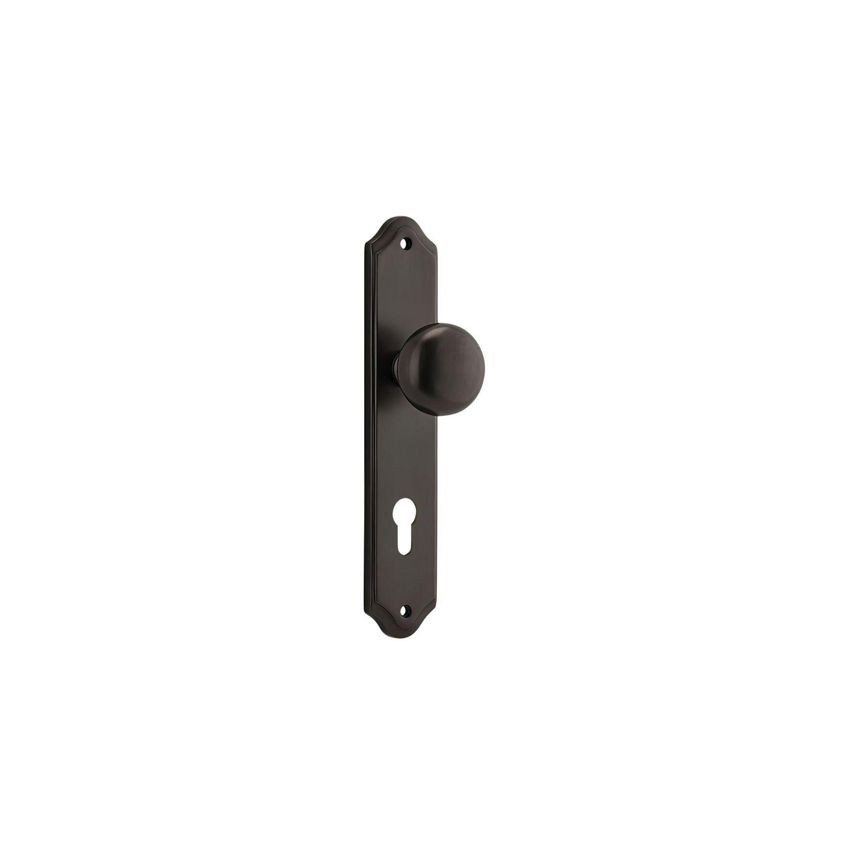 Iver Cambridge Door Knob on Shouldered Backplate Signature Brass gallery detail image