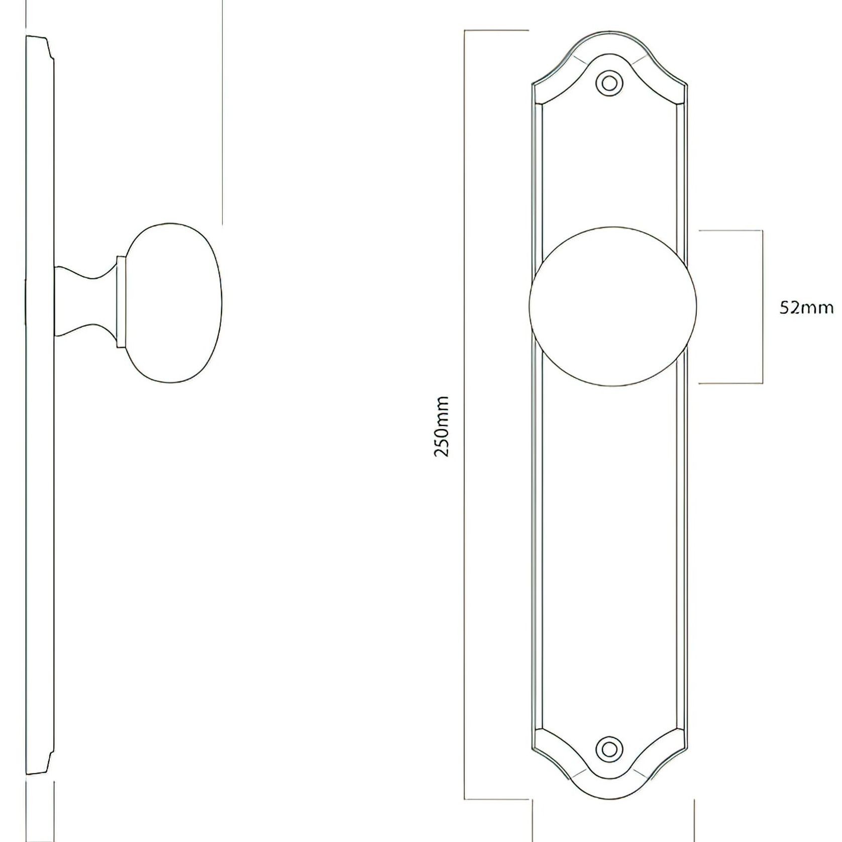 Iver Cambridge Door Knob on Shouldered Backplate Signature Brass gallery detail image