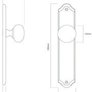 Iver Cambridge Door Knob on Shouldered Backplate Signature Brass gallery detail image