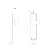 Iver Cambridge Door Knob on Shouldered Backplate Signature Brass gallery detail image