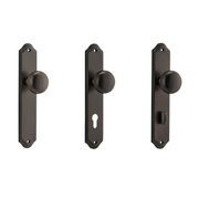 Iver Cambridge Door Knob on Shouldered Backplate Signature Brass gallery detail image