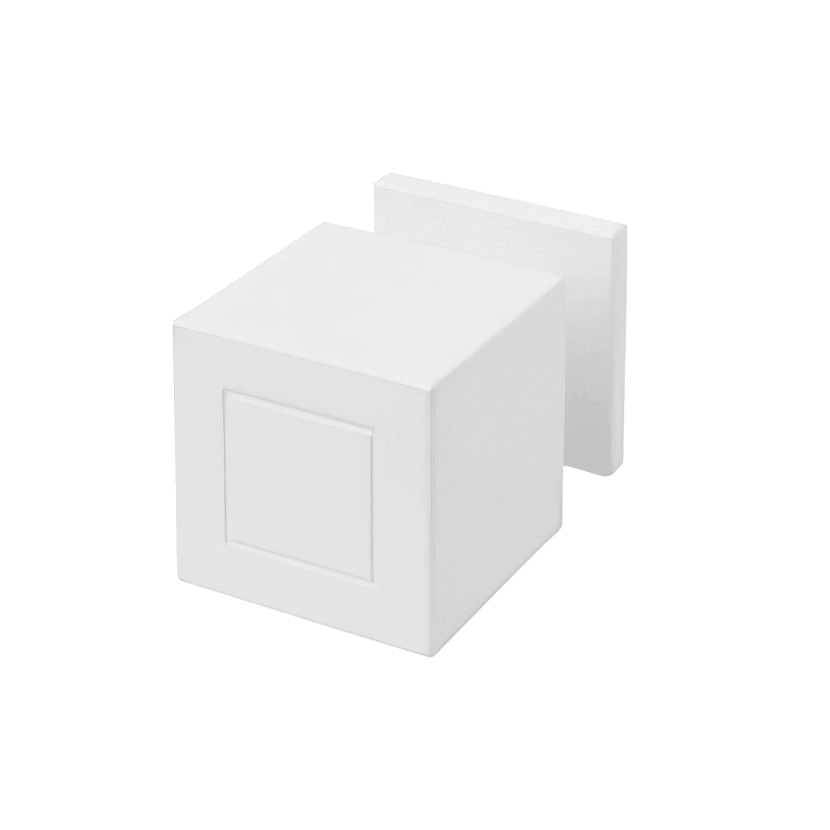 Formani SQUARE Solid Unsprung Knob on Rose gallery detail image