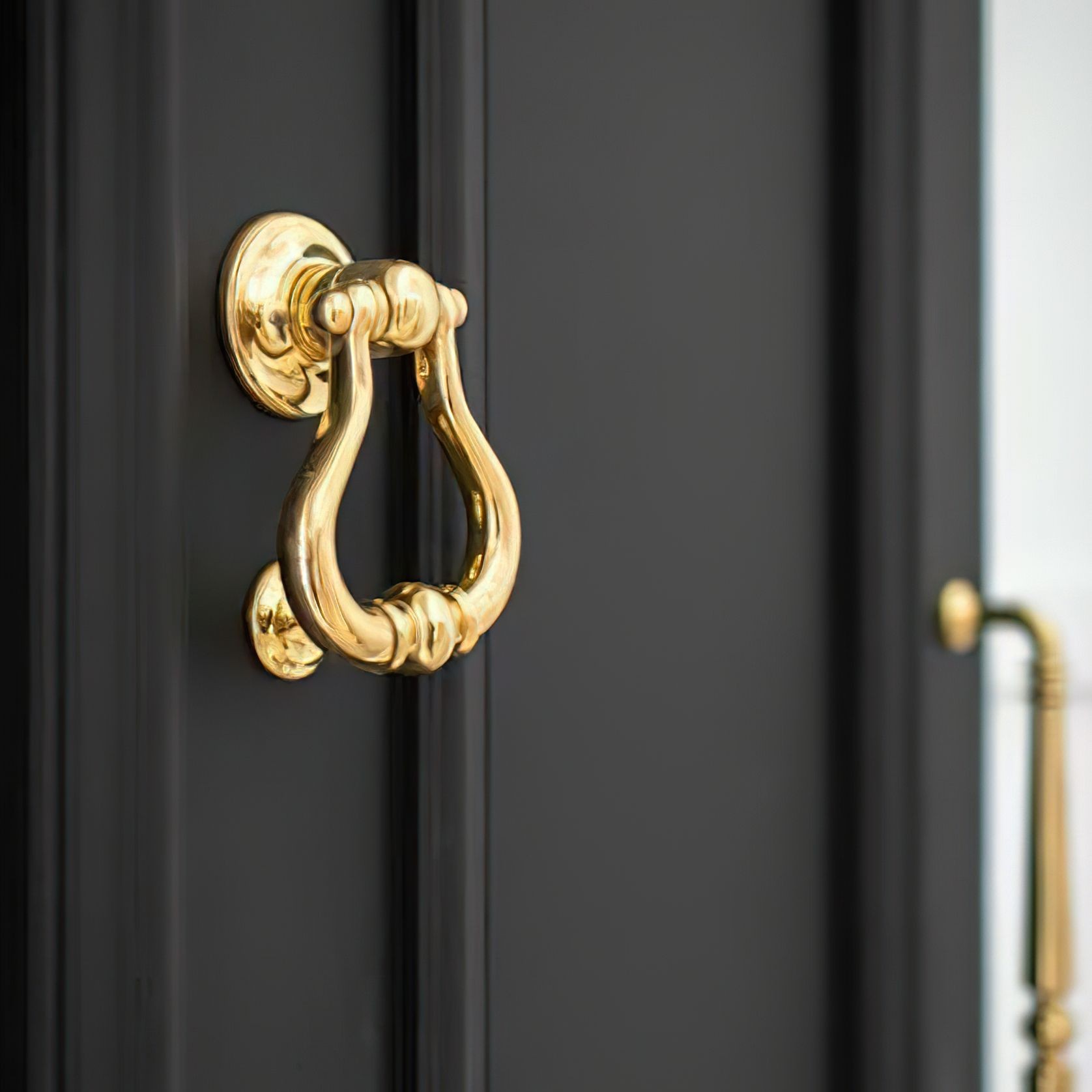 Iver Sarlat Door Knocker Matt Black 137mm x 115mm 9393 gallery detail image