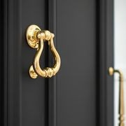 Iver Sarlat Door Knocker Matt Black 137mm x 115mm 9393 gallery detail image