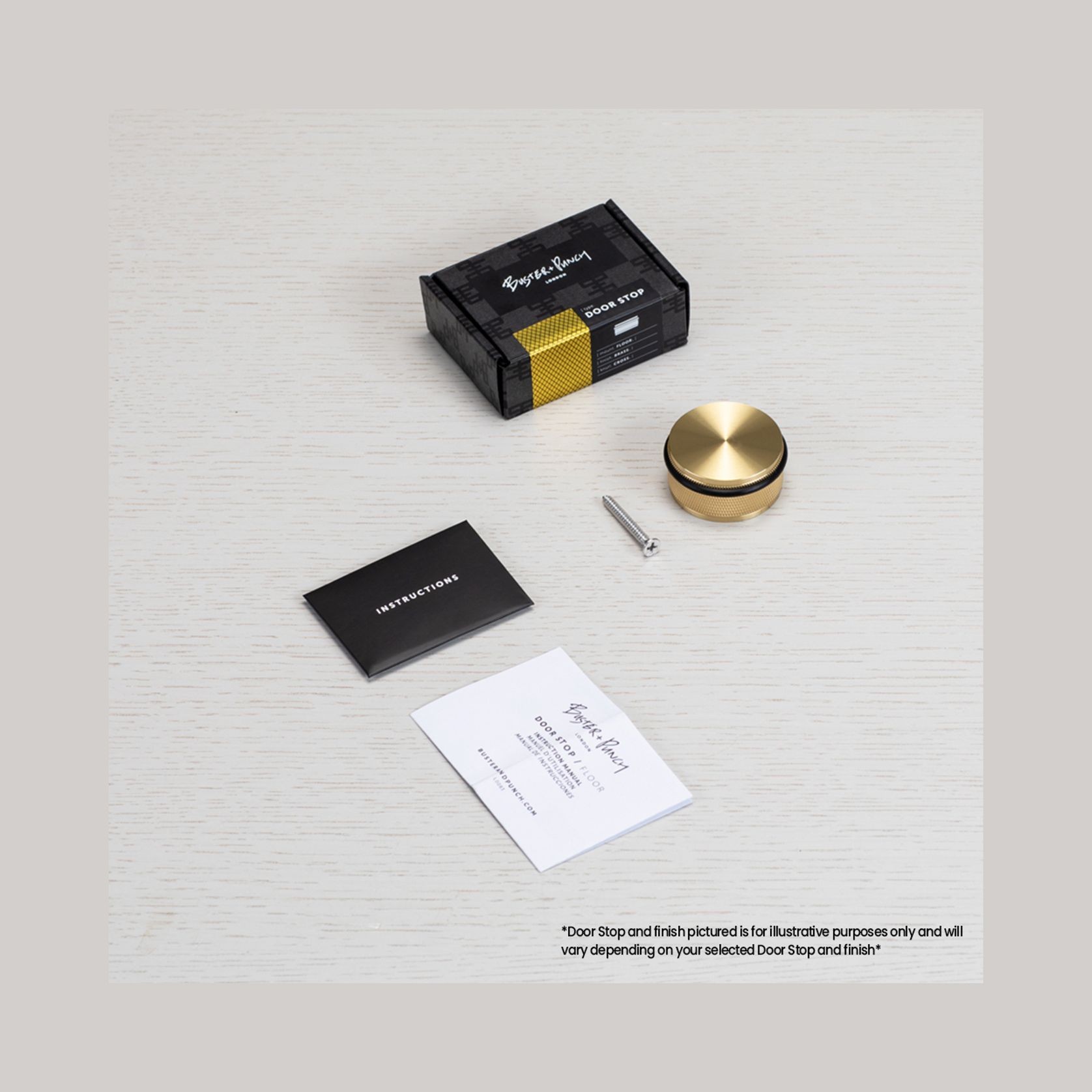 Buster and Punch Door Stop Floor Mounted 25mm gallery detail image