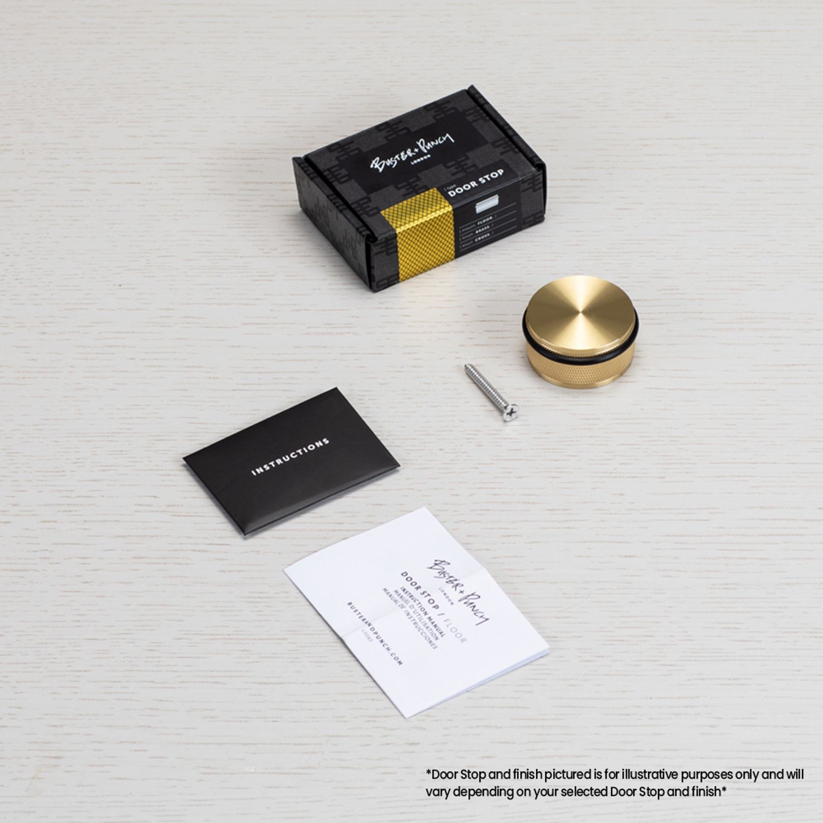 Buster and Punch Door Stop Floor Mounted 25mm gallery detail image