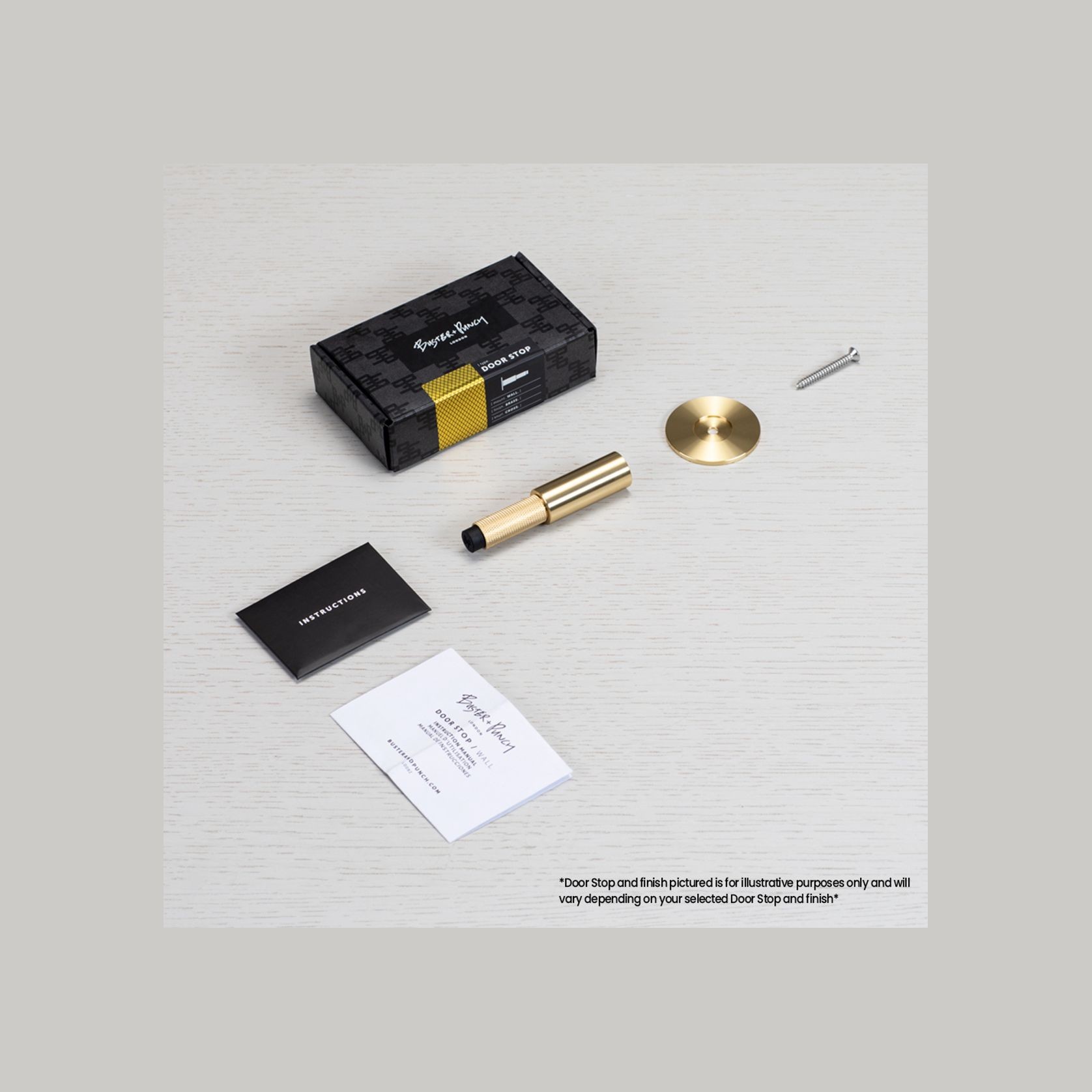 Buster and Punch Door Stop Wall Mounted 96mm gallery detail image