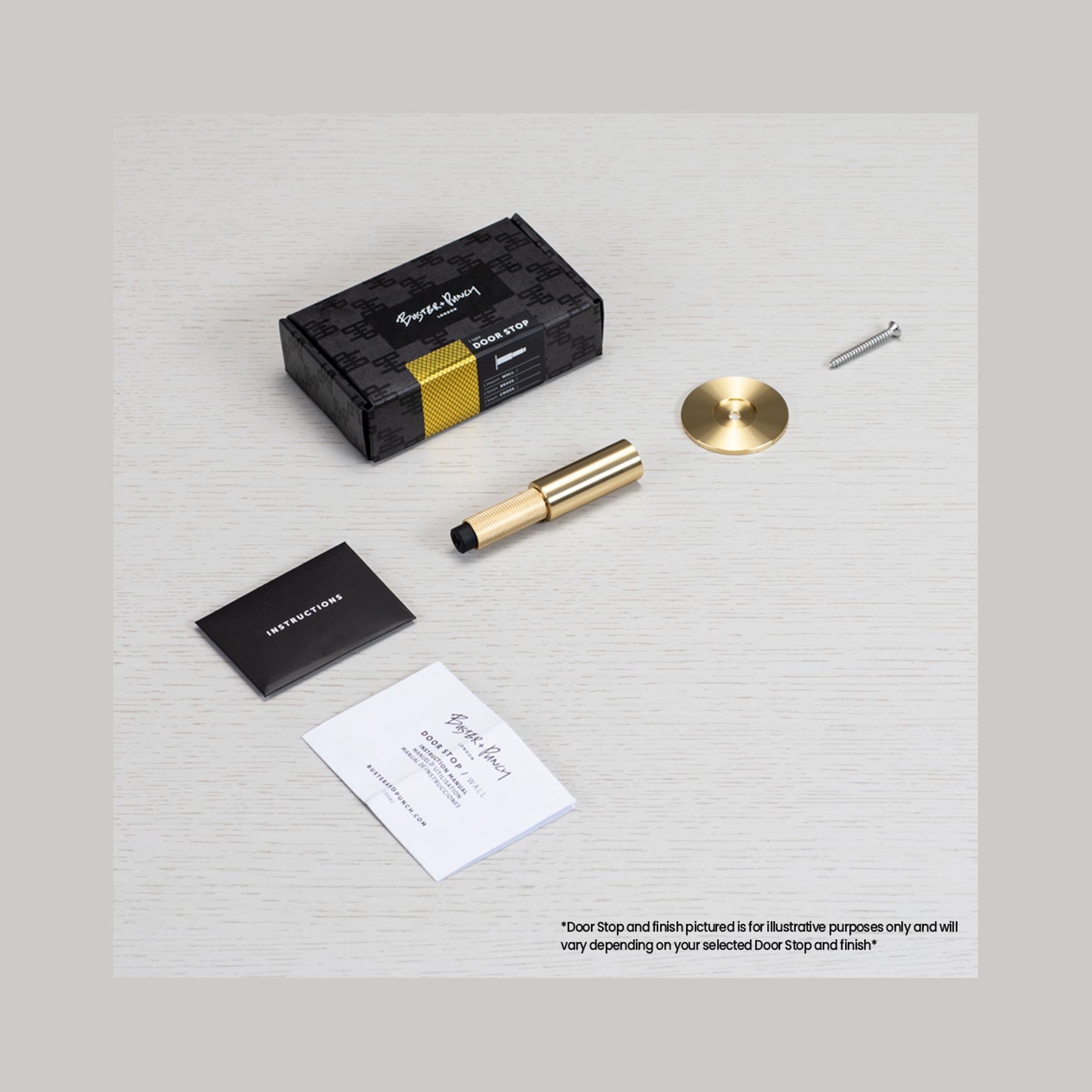 Buster and Punch Door Stop Wall Mounted 96mm gallery detail image