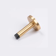 Satin Brass Wall Mounted Straight Door Stop gallery detail image