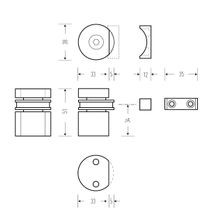 HB700 Series Floor Mounted Magnetic Door Stop gallery detail image
