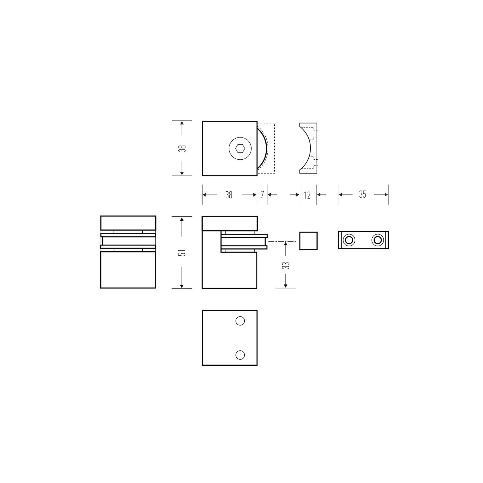 HB700 Series Floor Mounted Magnetic Door Stop gallery detail image