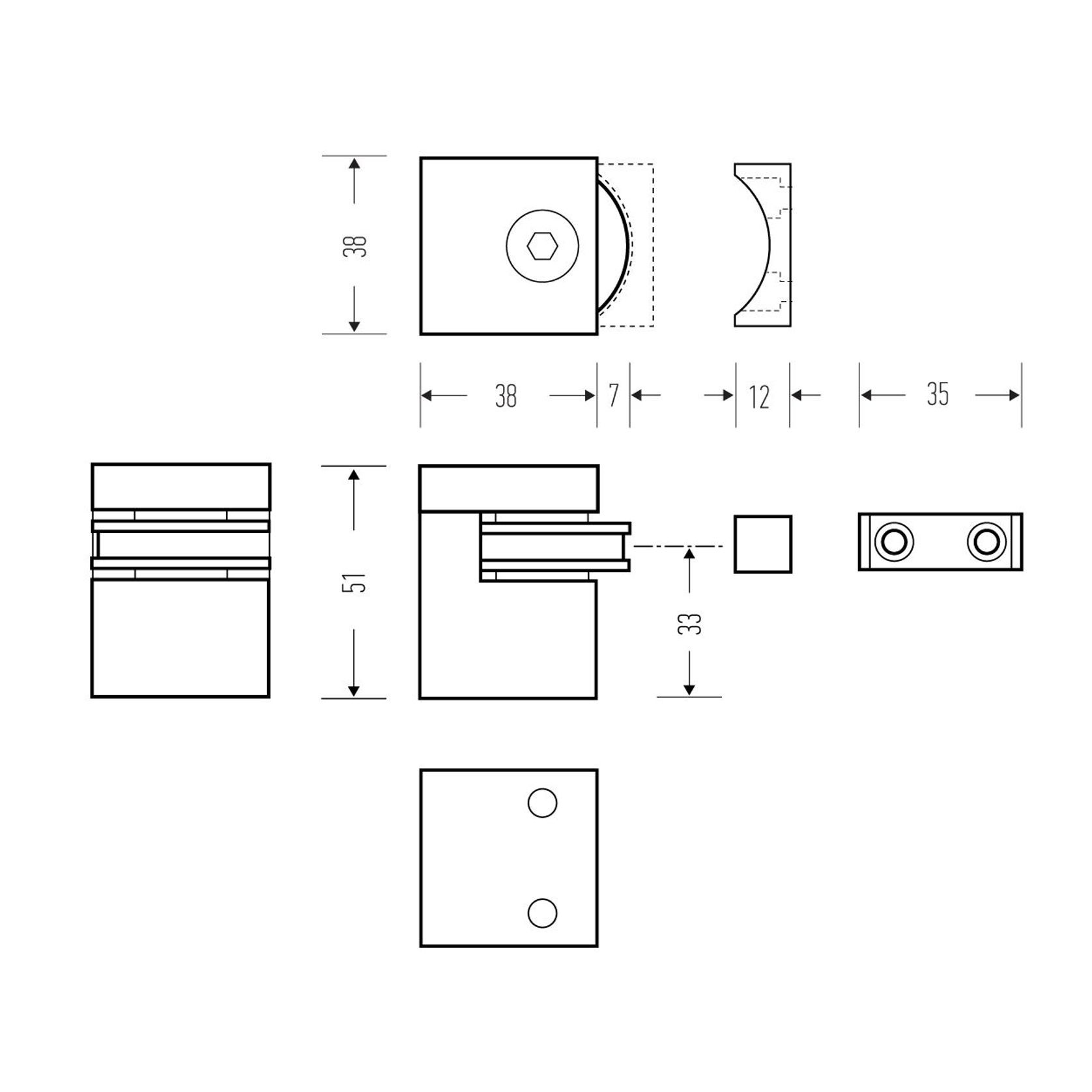 HB700 Series Floor Mounted Magnetic Door Stop gallery detail image