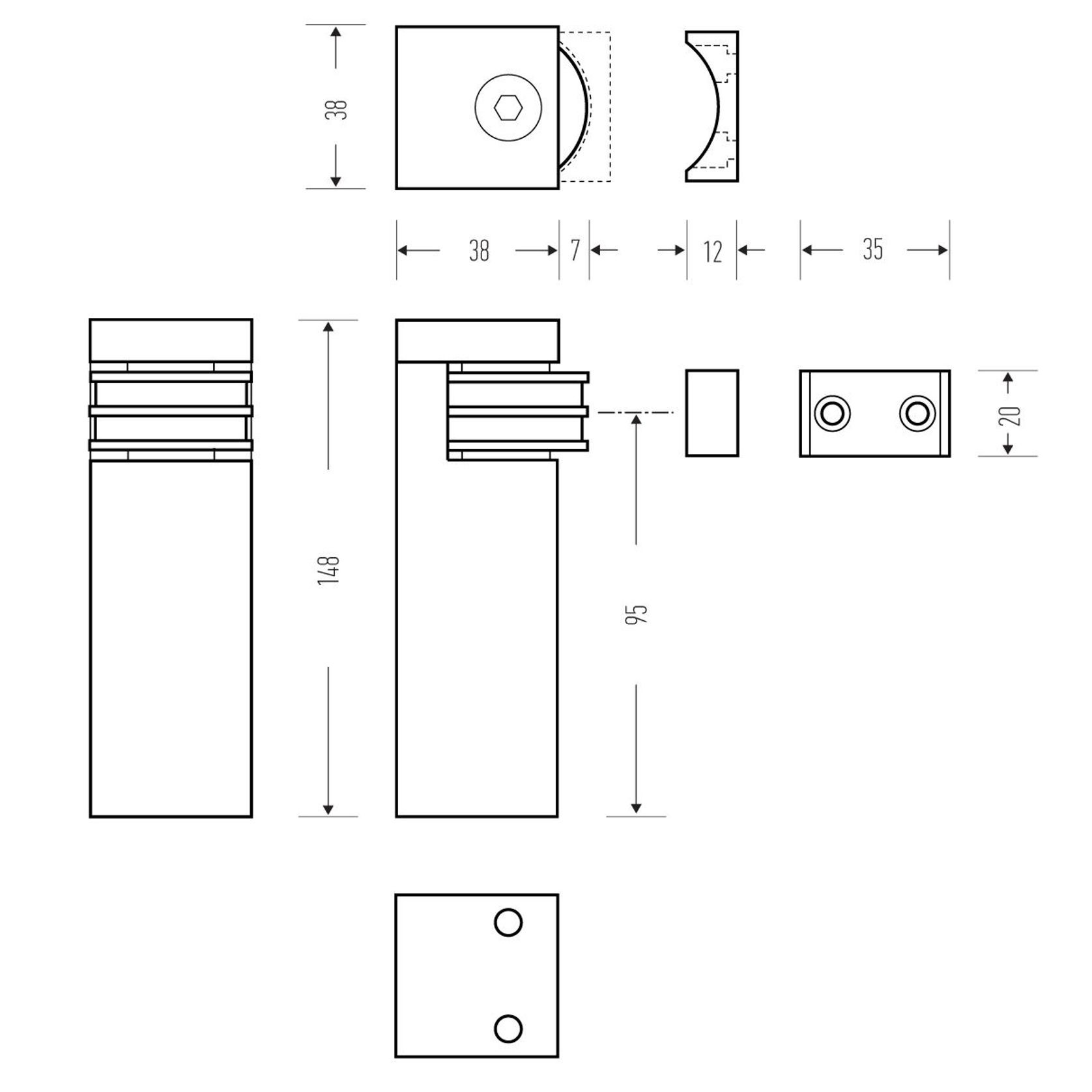 HB700 Series Floor Mounted Magnetic Door Stop gallery detail image