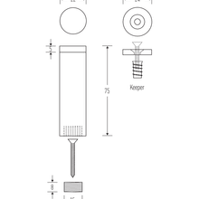 HB 737 Magnetic Wall-Mounted Doorstop gallery detail image