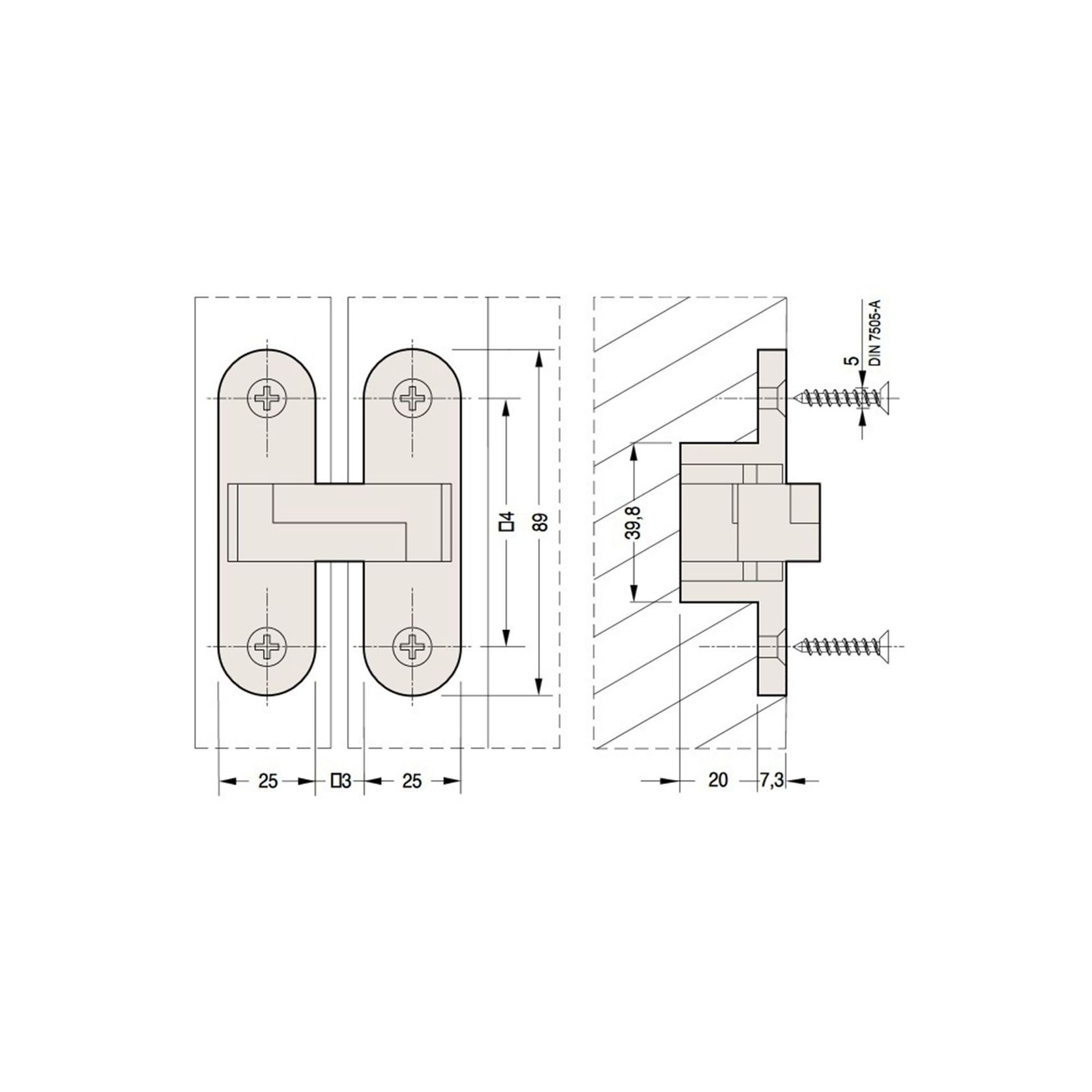 Bellevue Ceam Invisible Concealed Door Hinge 60kg gallery detail image