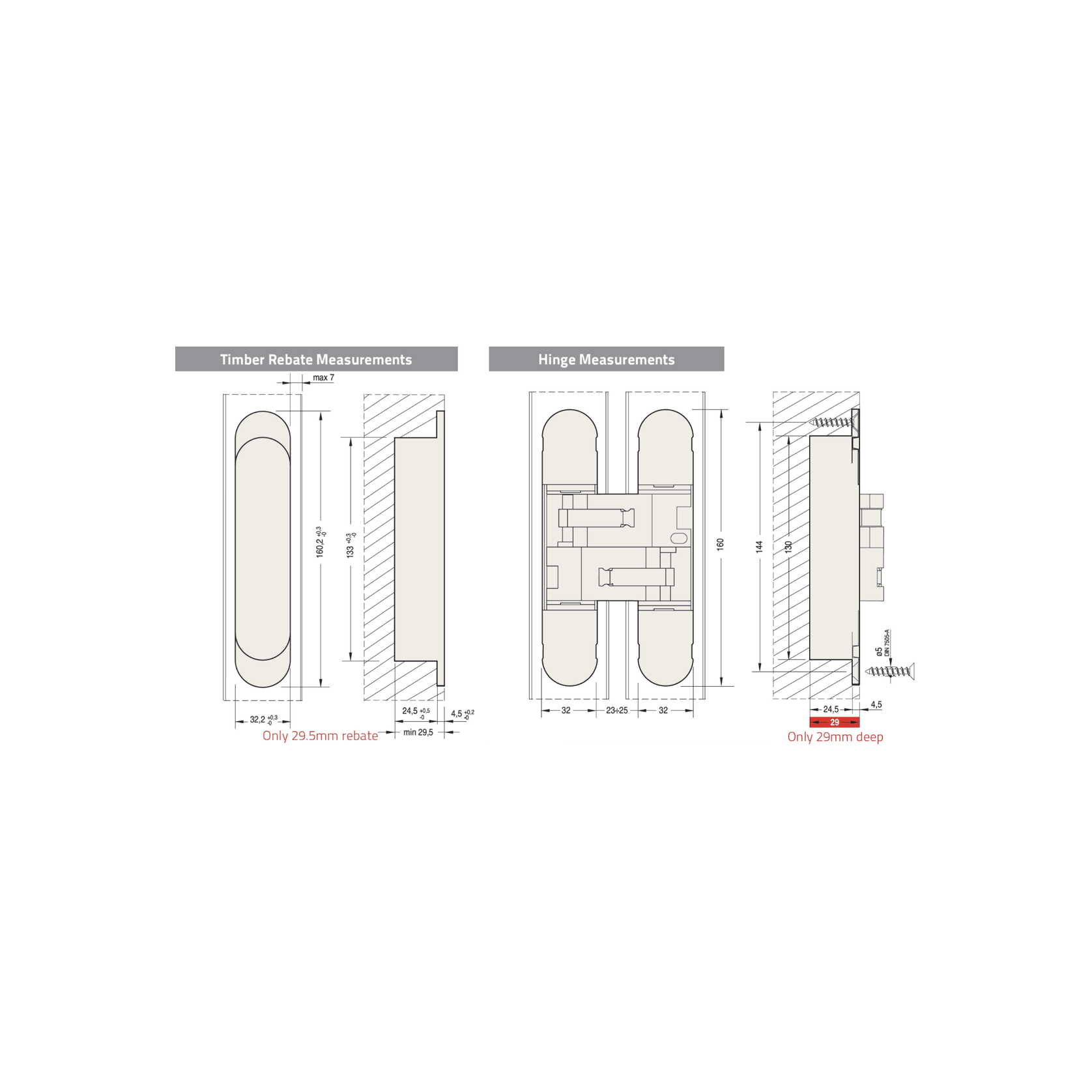 Bellevue Ceam Door Hinge 3D Invisible Concealed BAC1131 gallery detail image