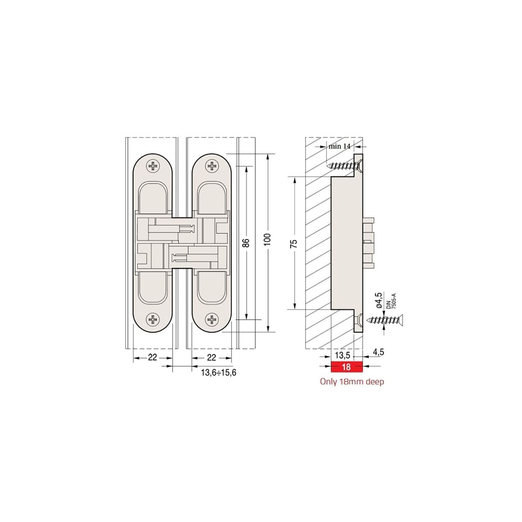 Bellevue Ceam 3D Invisible Concealed Door Hinge BAC1129 gallery detail image