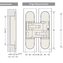 Bellevue Ceam Door Hinge 3D Invisible Concealed 85kg gallery detail image