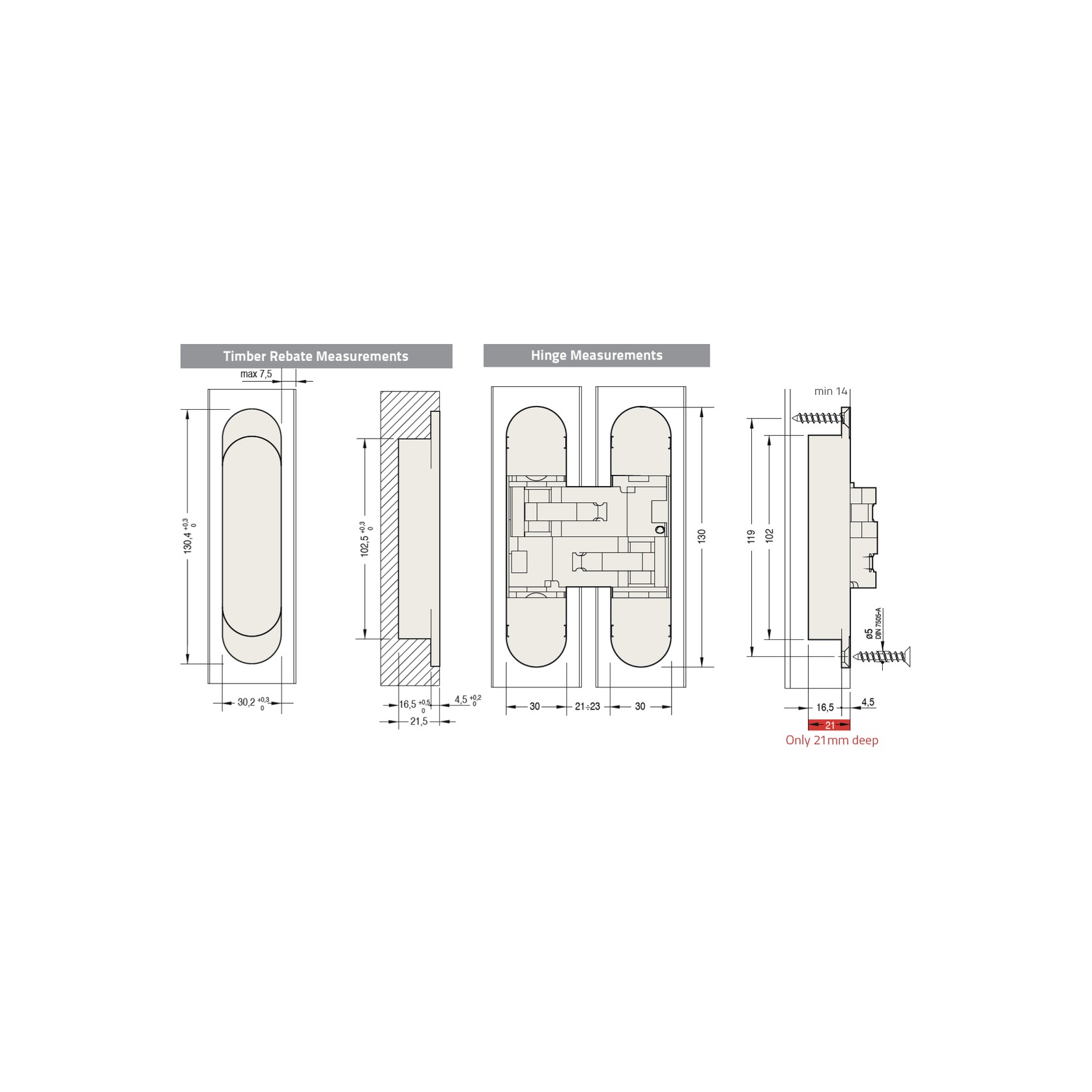 Bellevue Ceam Door Hinge 3D Invisible Concealed 85kg gallery detail image