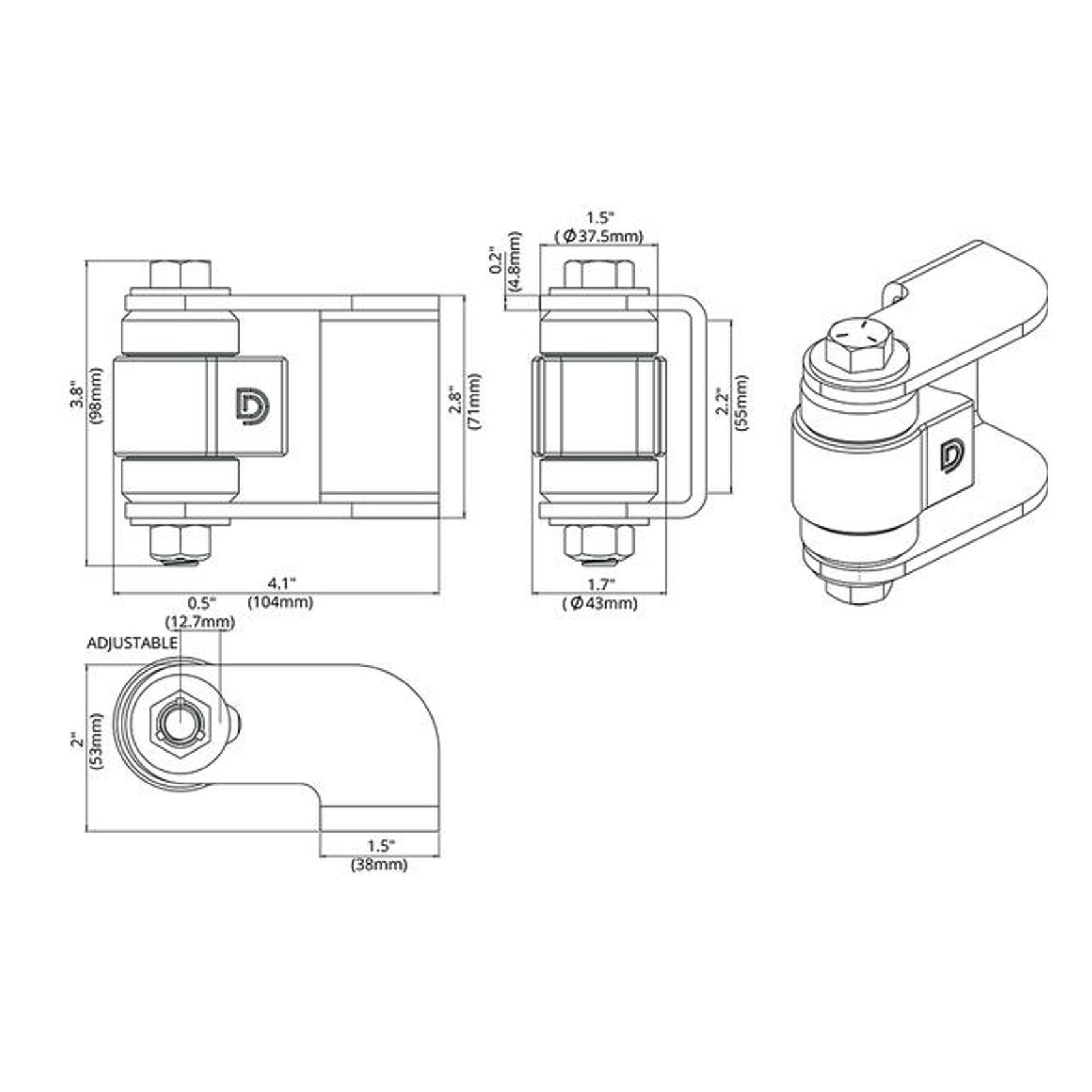 Shut it® Face Mount Gate Weld-On Badass gallery detail image