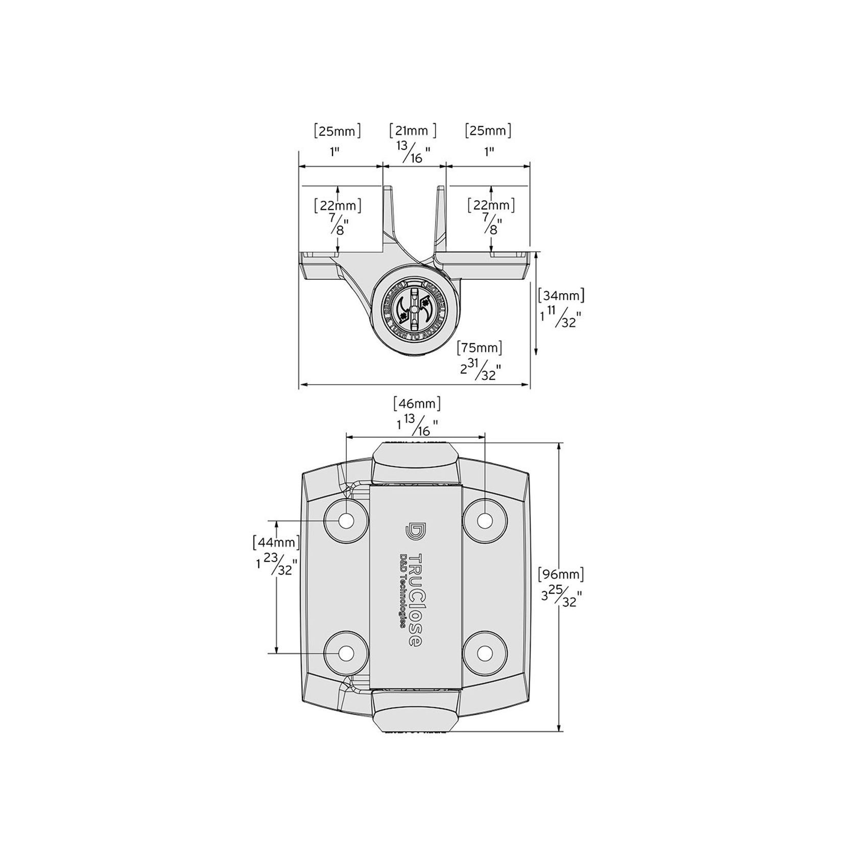 Truclose®  Regular Hinge For Metal Gates gallery detail image