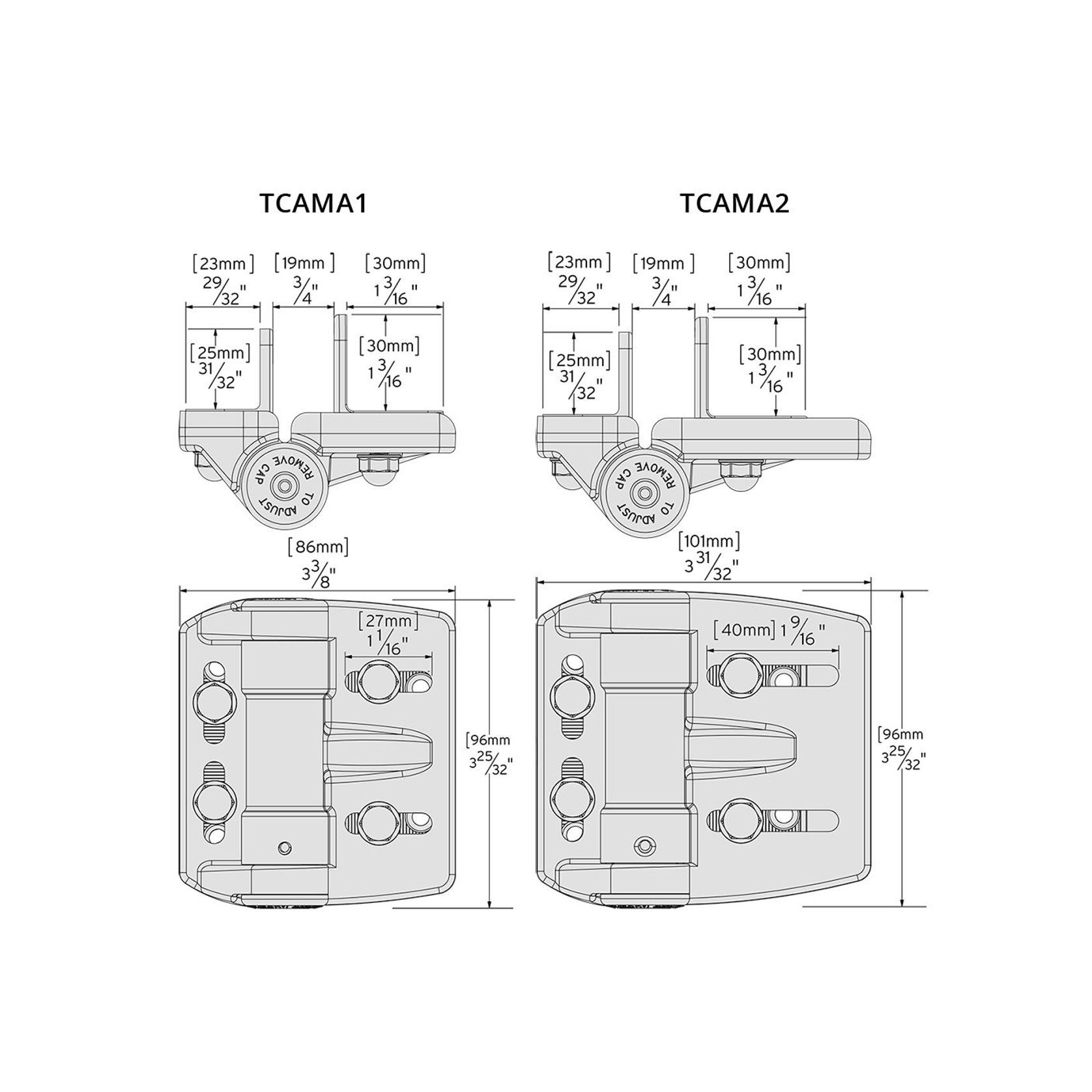 Truclose® Mini Multi-Adjust™ Regular Hinge gallery detail image