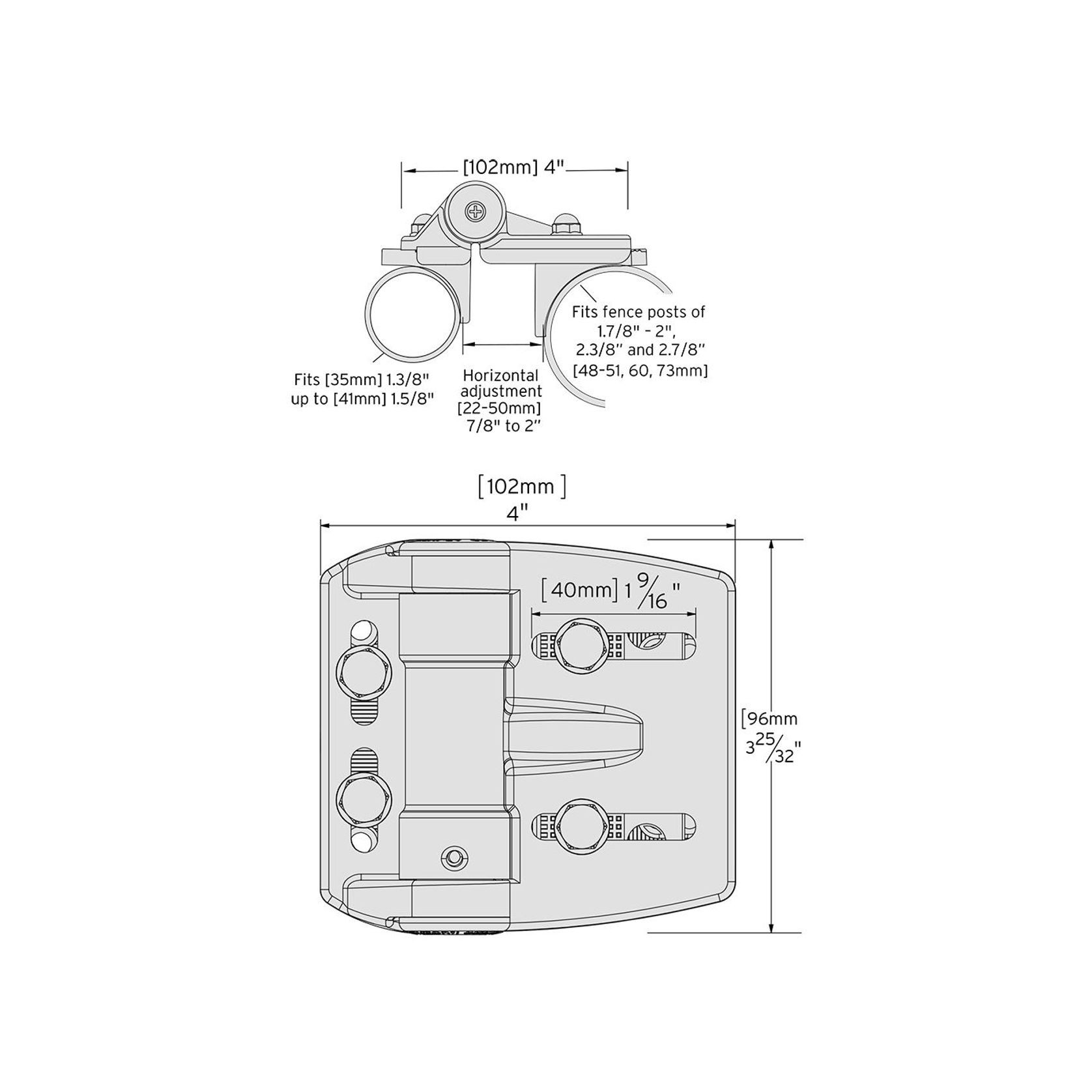 Truclose® Mini Multi-Adjust™ Round Hinge gallery detail image