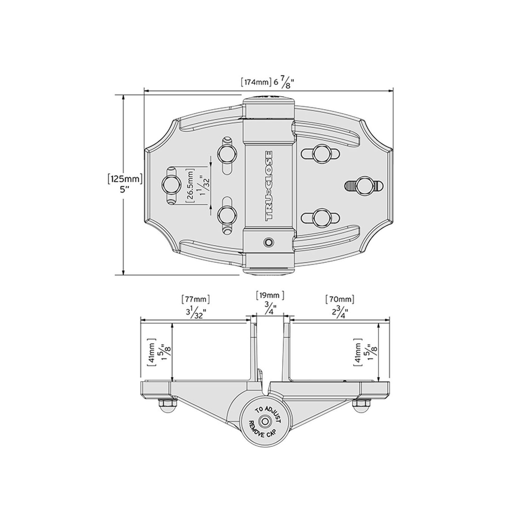 Truclose® Multi-Adjust™ Heavy Duty Hinge gallery detail image