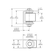 Shut it® Aluminum Badass Gate Hinge gallery detail image