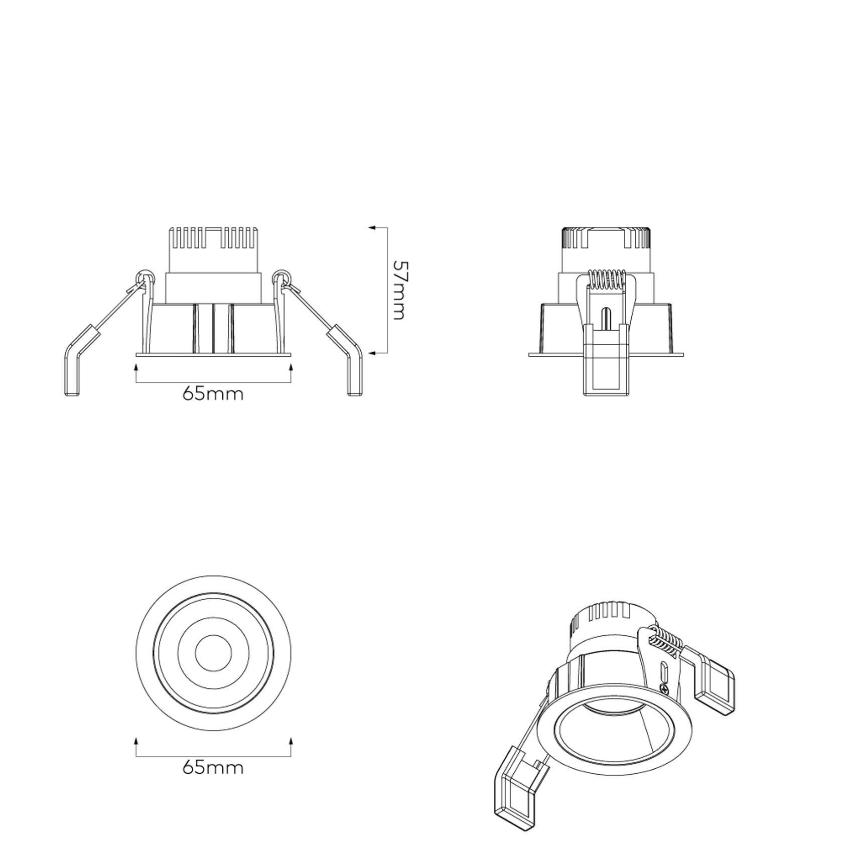 Dark Round Recessed Downlight gallery detail image
