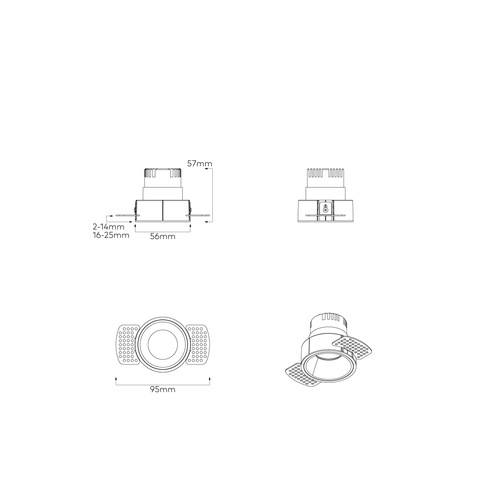 Dark Round Recessed Downlight gallery detail image