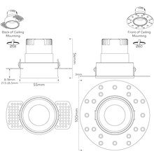 IBL Dark Round 60 Trimless Downlight gallery detail image
