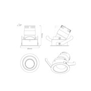 IBL Dark Round 60 Tilt Downlight gallery detail image