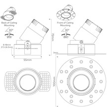 IBL Dark Round 60 Tilt Trimless Downlight gallery detail image