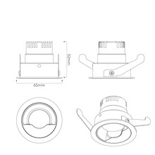 IBL Dark Round 60 Wall Wash Downlight gallery detail image