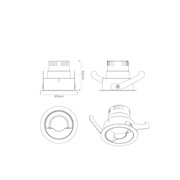IBL Dark Round 60 Wall Wash Downlight gallery detail image