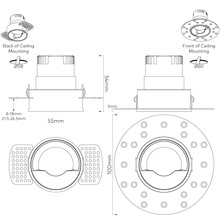 IBL Dark Round 60 Wall Wash Trimless Downlight gallery detail image