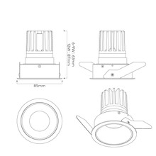 IBL Dark Round 80 Downlight gallery detail image