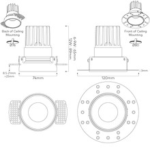 IBL Dark Round 80 Trimless Downlight gallery detail image