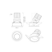 IBL Dark Round 80 Tilt Downlight gallery detail image