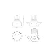 IBL Dark Round 80 Wall Wash Downlight gallery detail image