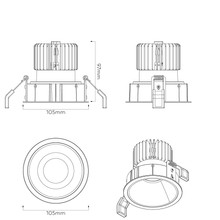 Dark Round Recessed Downlight gallery detail image