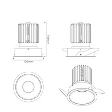 IBL Dark Round 100 Downlight gallery detail image