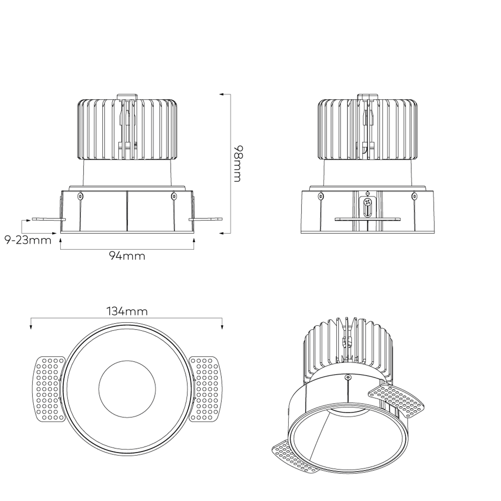 Dark Round Recessed Downlight gallery detail image