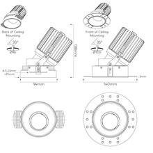 IBL Dark Round 100 Tilt Trimless Downlight gallery detail image