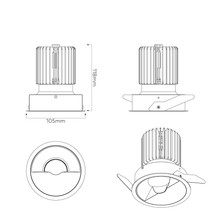 IBL Dark Round 100 Wall Wash Downlight gallery detail image